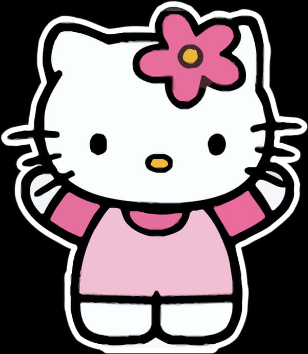 Hello Kitty Classic Pose PNG Image