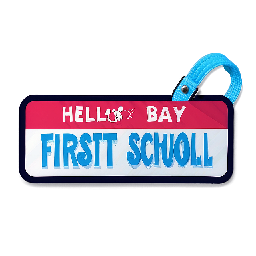 Hello My Name Is First Day Of School Tag Png Yag PNG Image