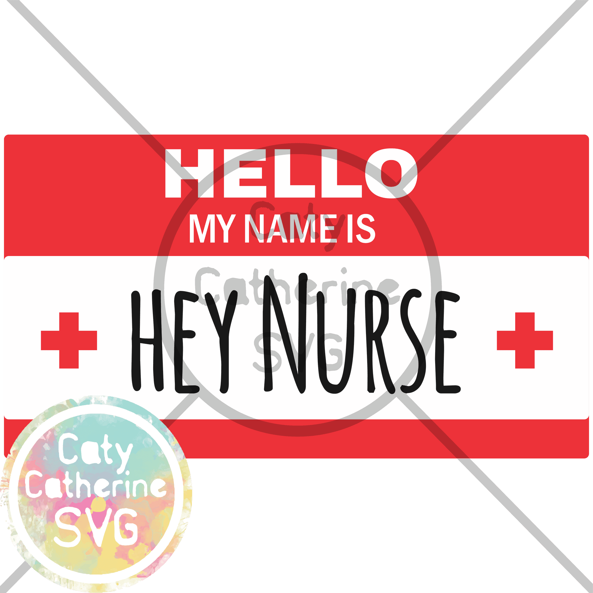 Hello My Name Is Nurse Tag PNG Image