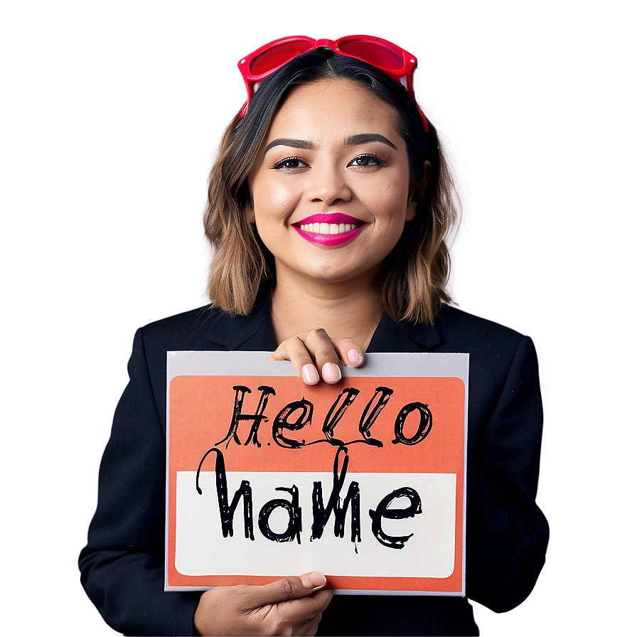 Hello My Name Is Social Gathering Label Png 05252024 PNG Image