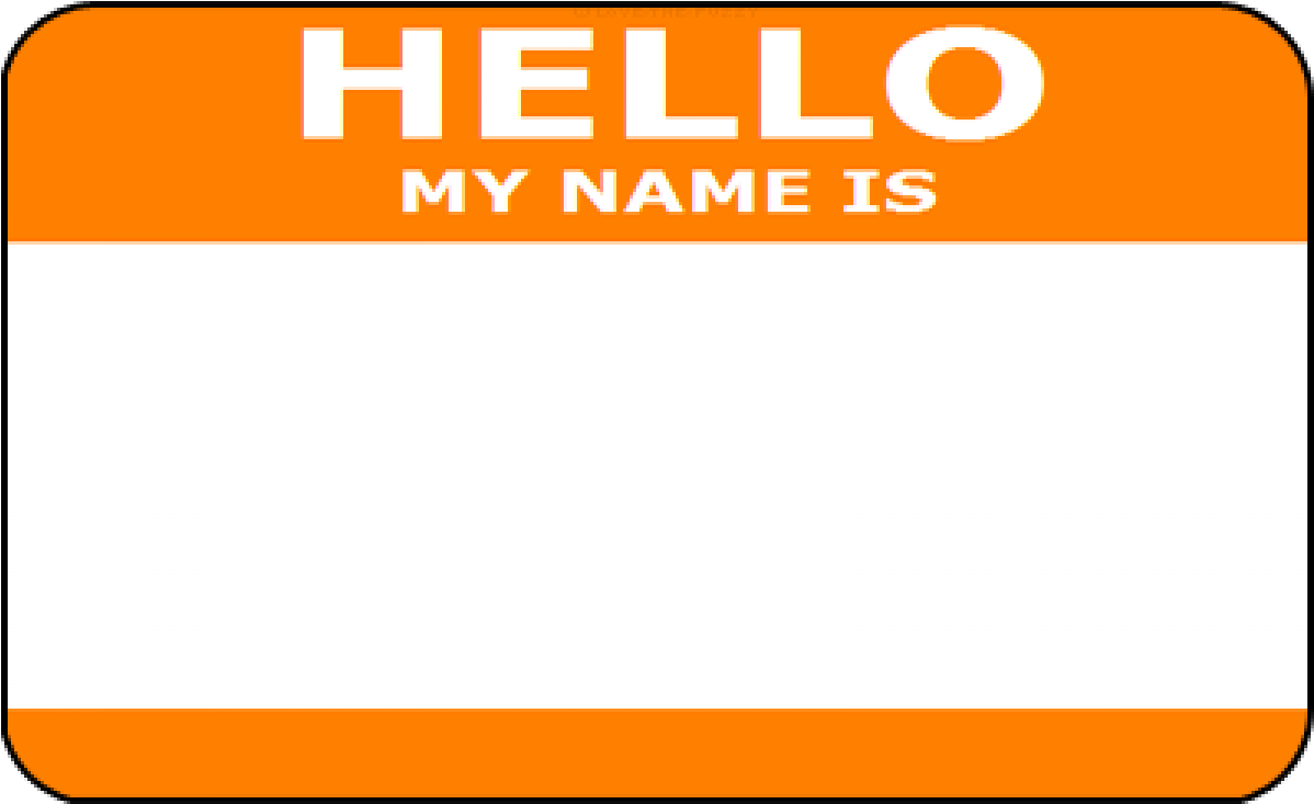 Hello My Name Is Sticker PNG Image