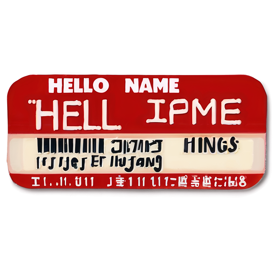 Hello My Name Is Sticker Png Rrp PNG Image