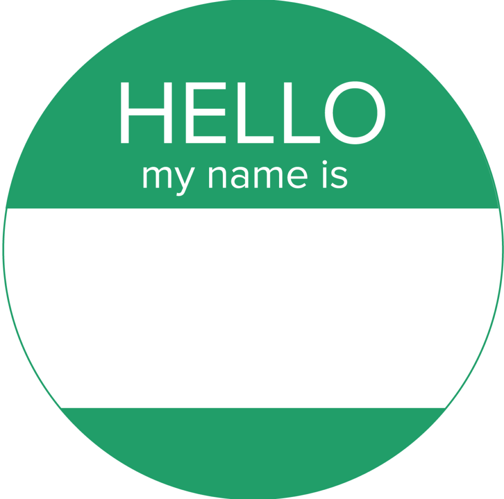 Hello My Name Is Sticker Template PNG Image