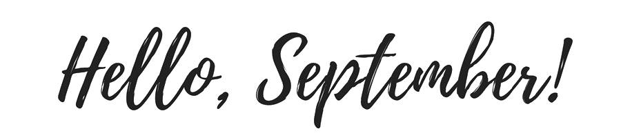 Hello September Calligraphy PNG Image