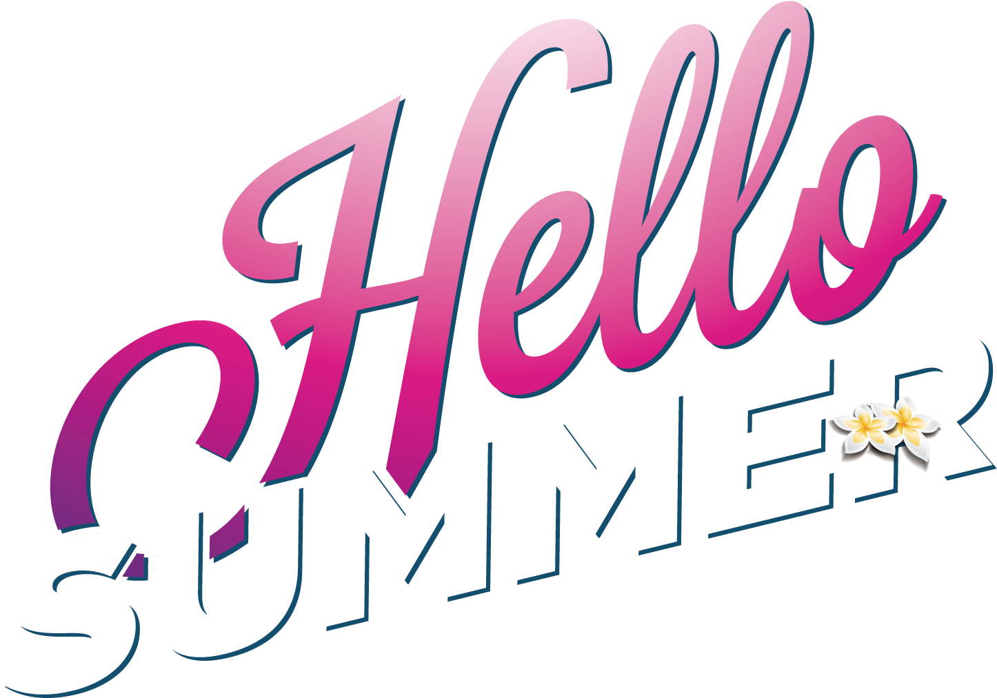 Hello Summer Graphic PNG Image