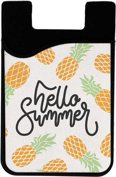 Hello Summer Pineapple Phone Wallet PNG Image