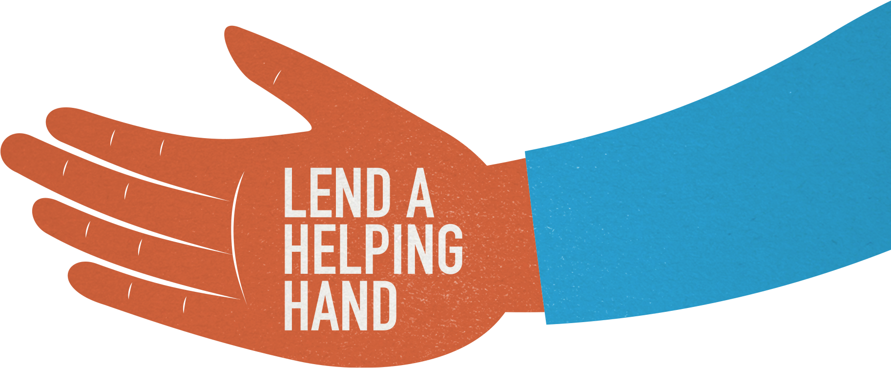 Helping Hand Illustration PNG Image