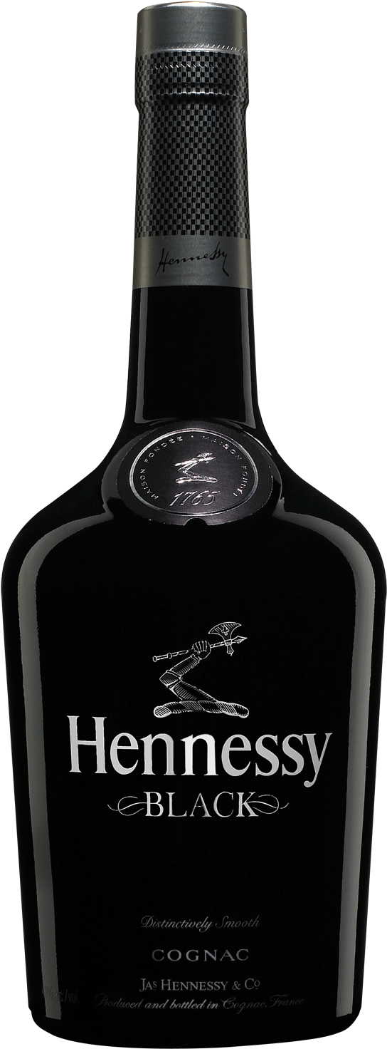 Hennessy Black Cognac Bottle PNG Image