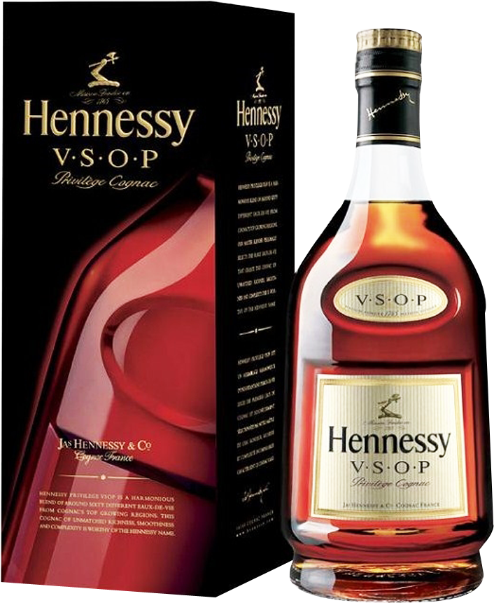 Hennessy V S O P Cognac Bottleand Box PNG Image