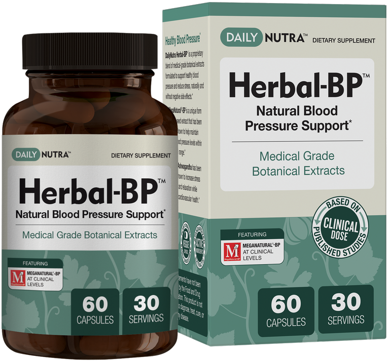 Herbal B P Supplement Bottleand Box PNG Image