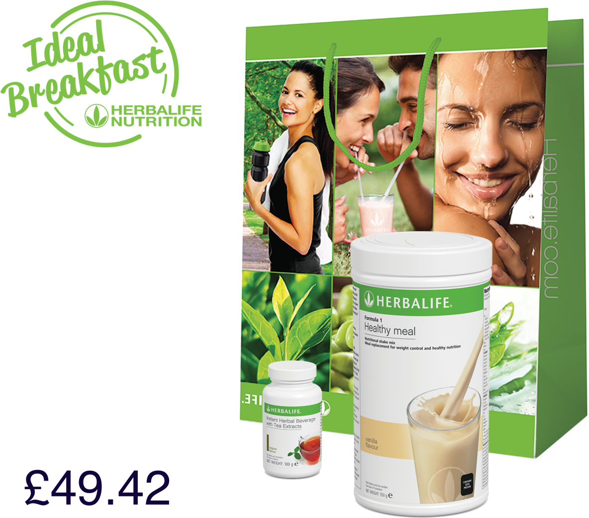 Herbalife Ideal Breakfast Product Display PNG Image