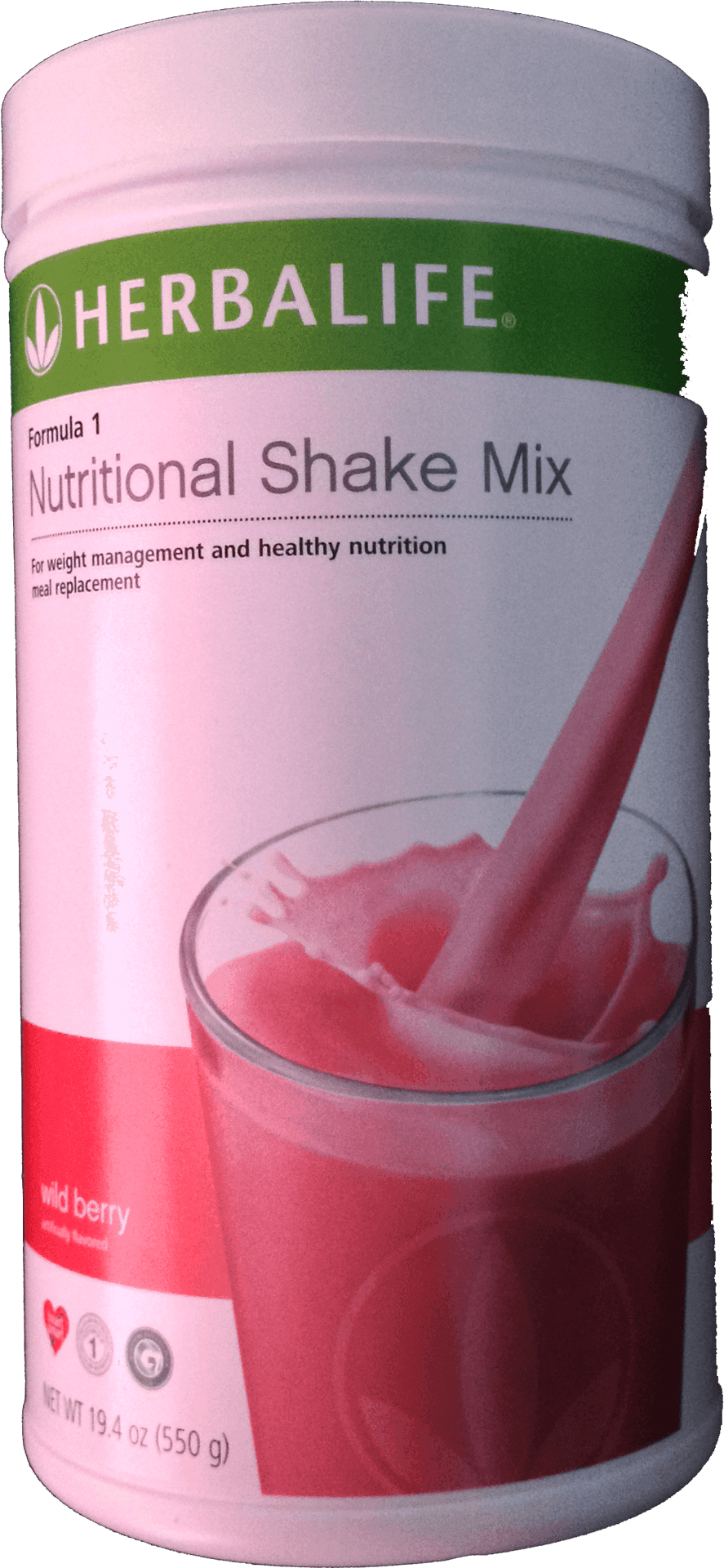 Herbalife Nutritional Shake Mix Wild Berry Flavor PNG Image