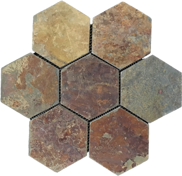 Hexagonal Tile Pattern PNG Image