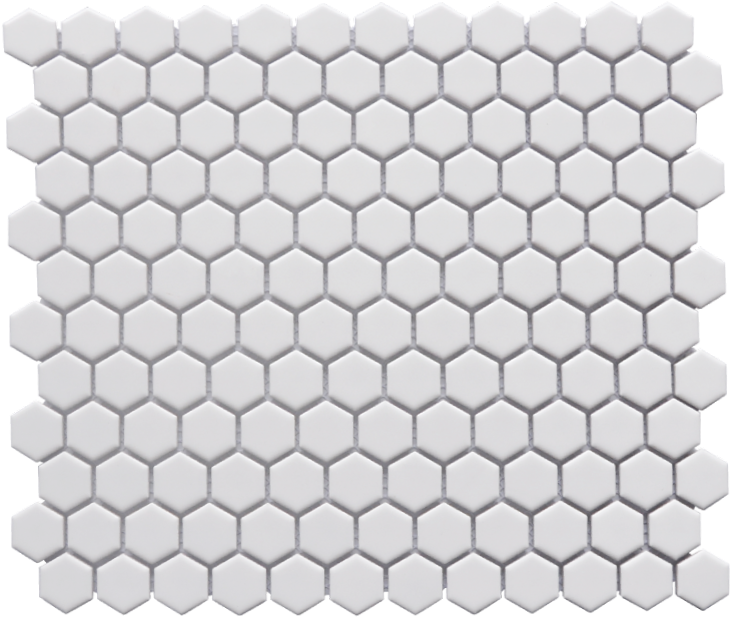 Hexagonal White Tile Pattern PNG Image