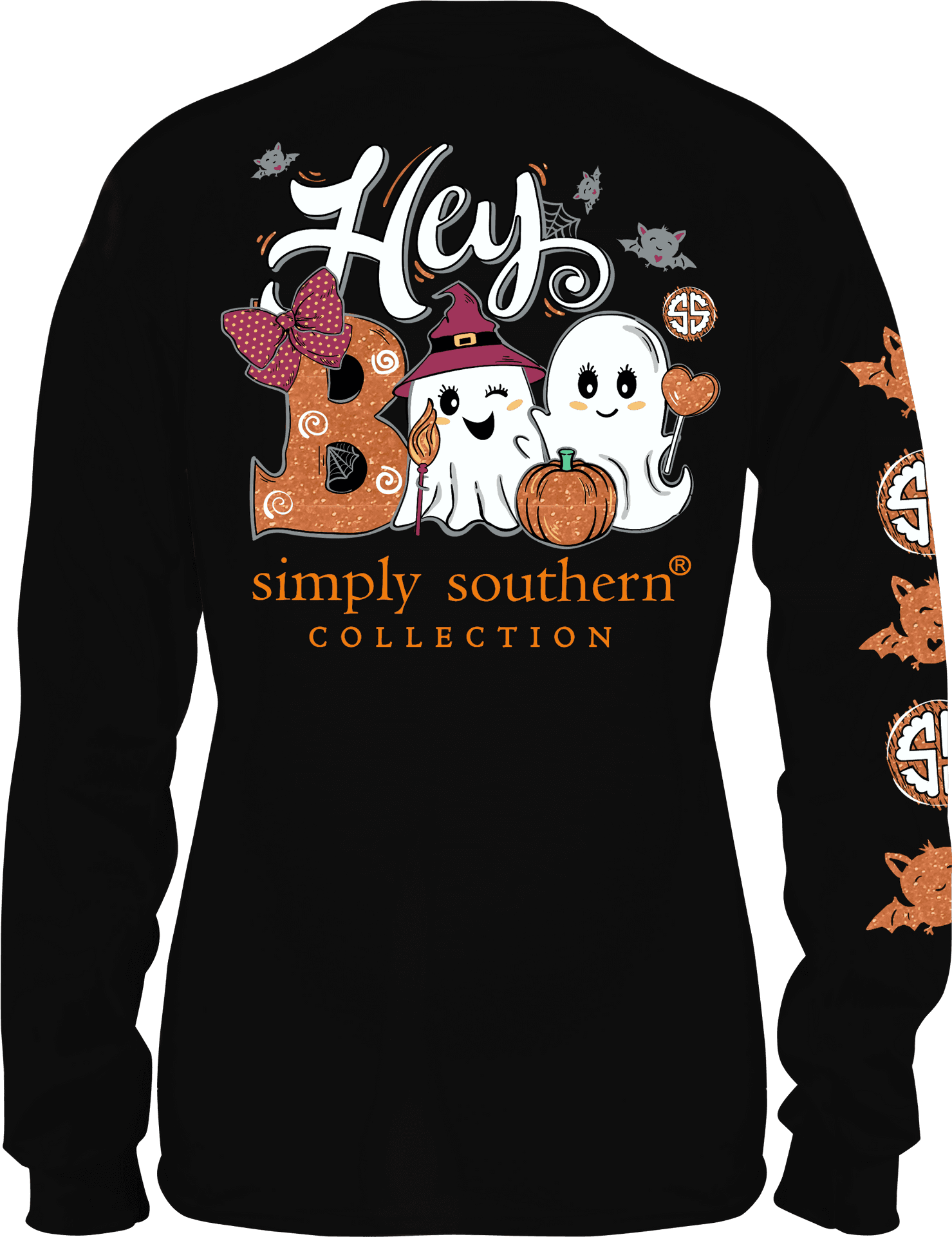 Hey Boo Simply Southern Halloween Shirt PNG Image