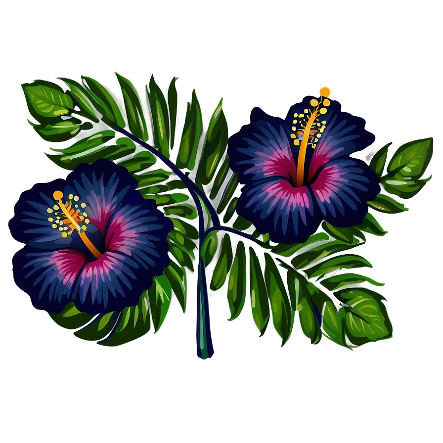 Hibiscus Design Png Khn93 PNG Image