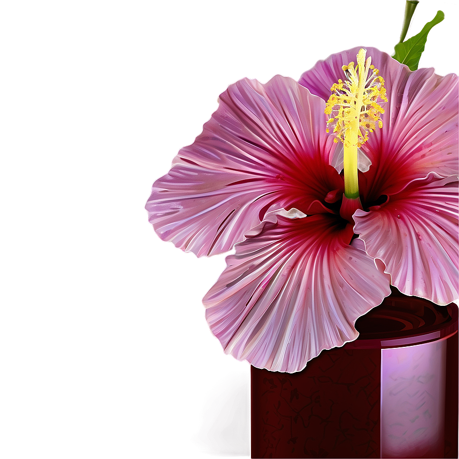 Hibiscus In Vase Png 82 PNG Image