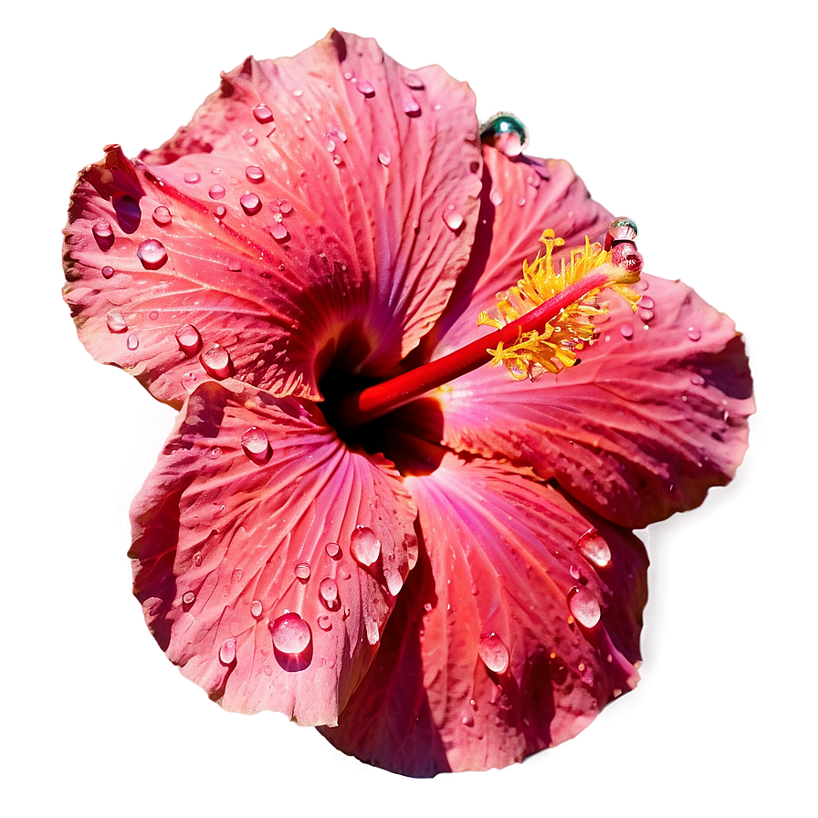 Hibiscus With Dew Png 41 PNG Image