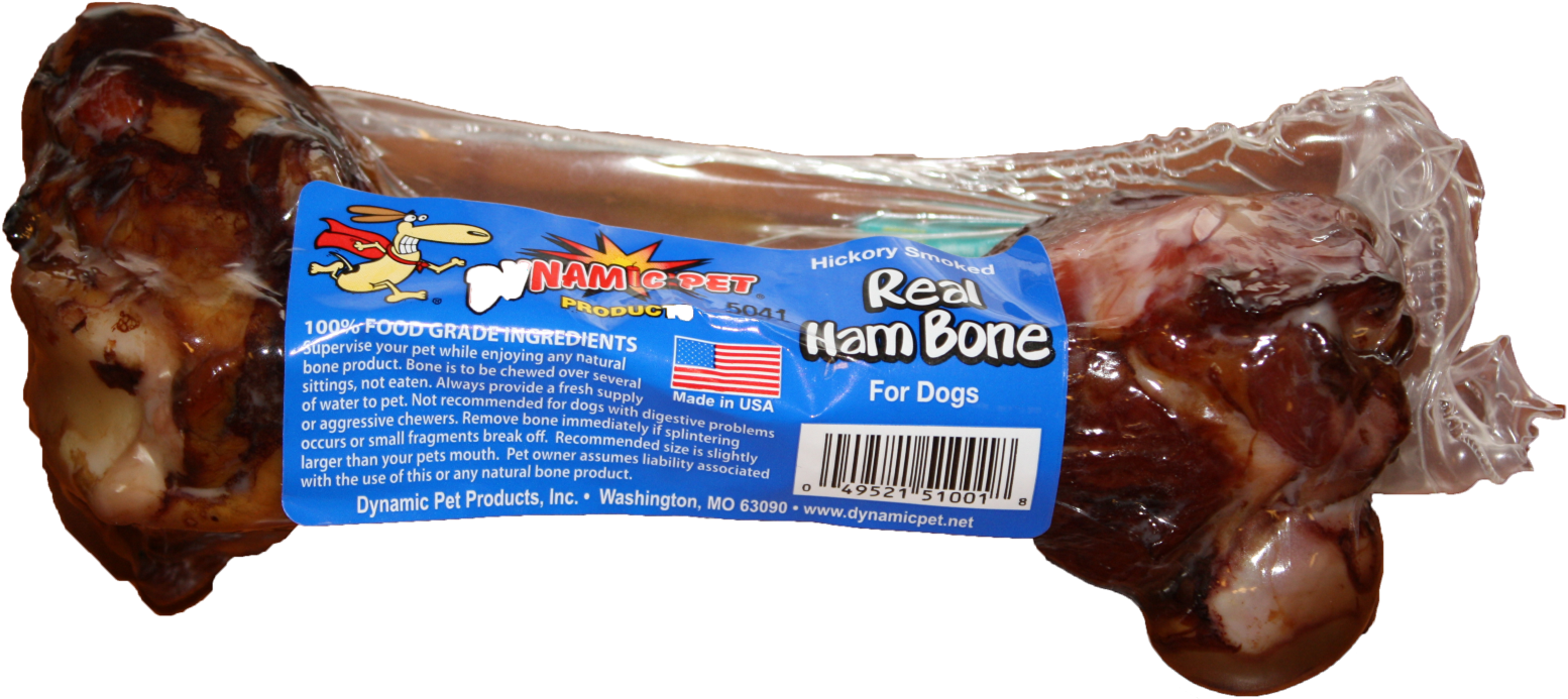 Hickory Smoked Ham Bone Dog Treat PNG Image