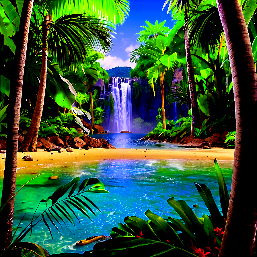 Hidden Tropical Oasis Png Sva PNG Image