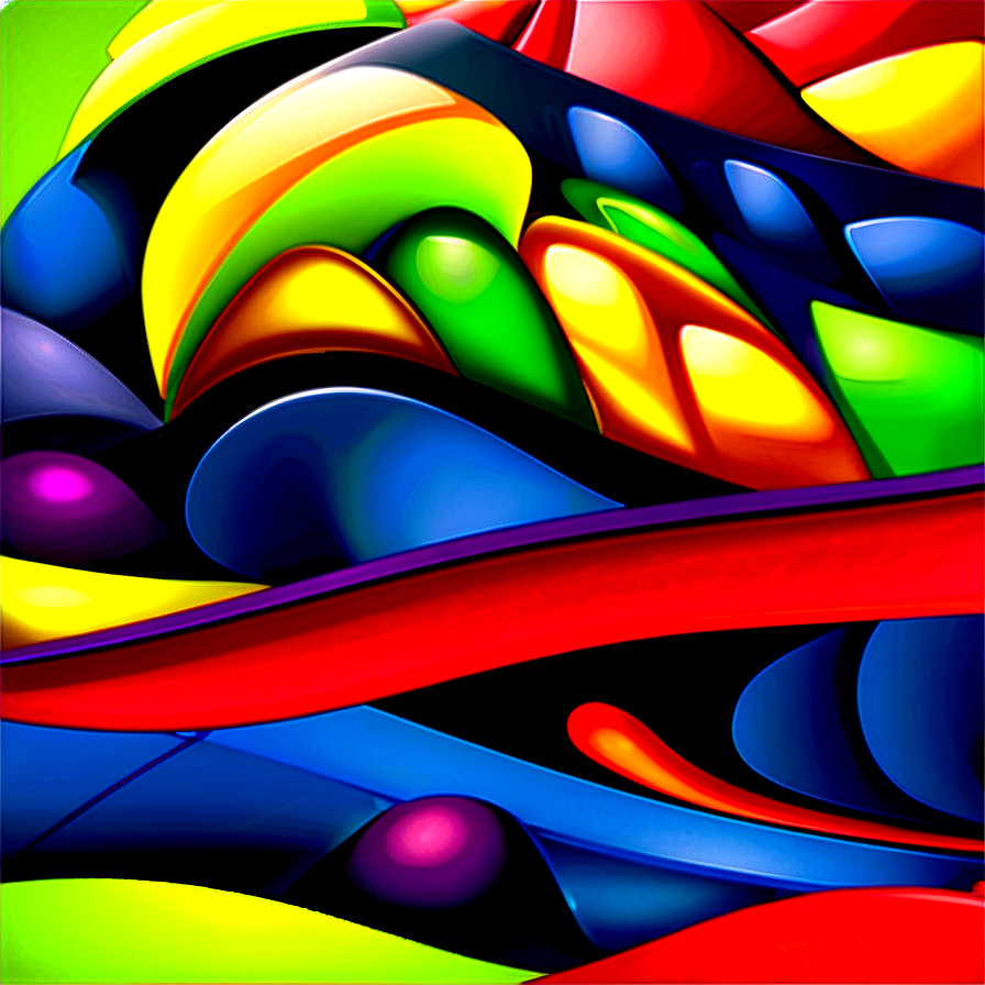 High Contrast Abstract Shapes Png 06122024 PNG Image