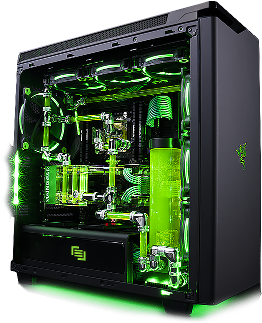 High End Gaming P Cwith Custom Water Cooling PNG Image