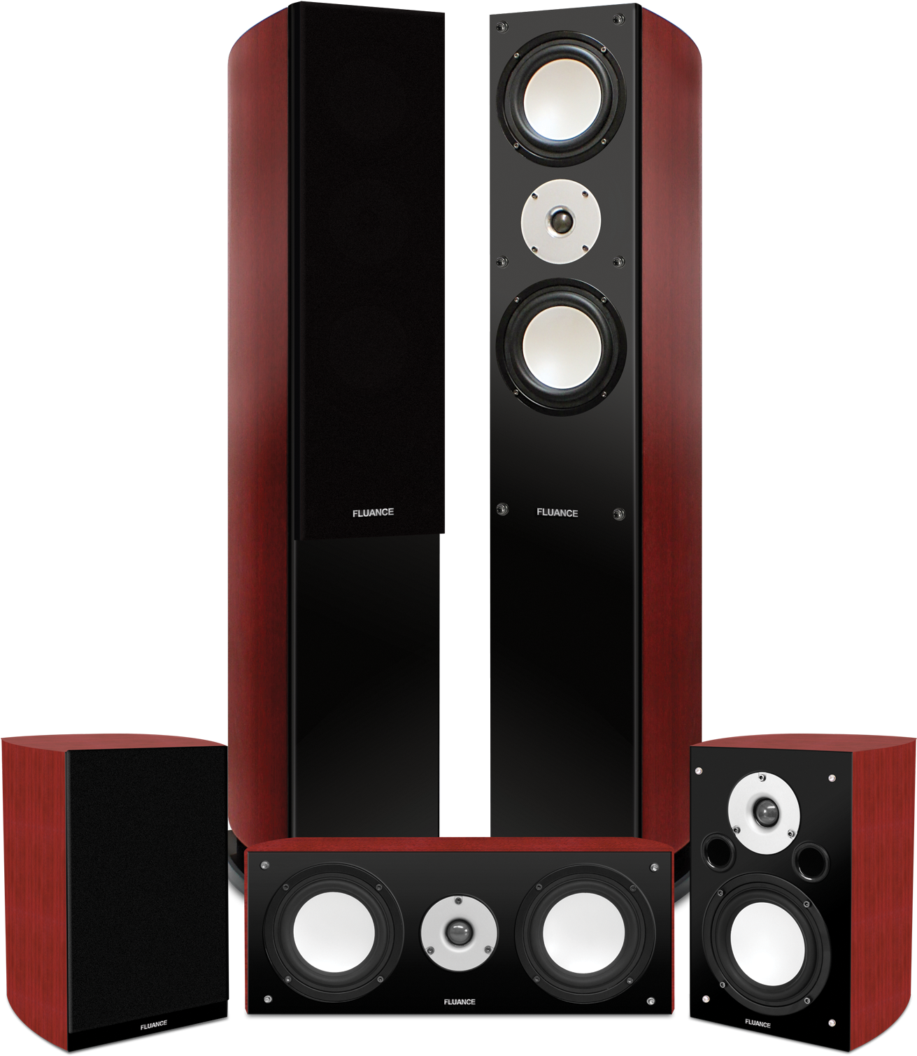 High End Home Theater Speaker Set PNG Image