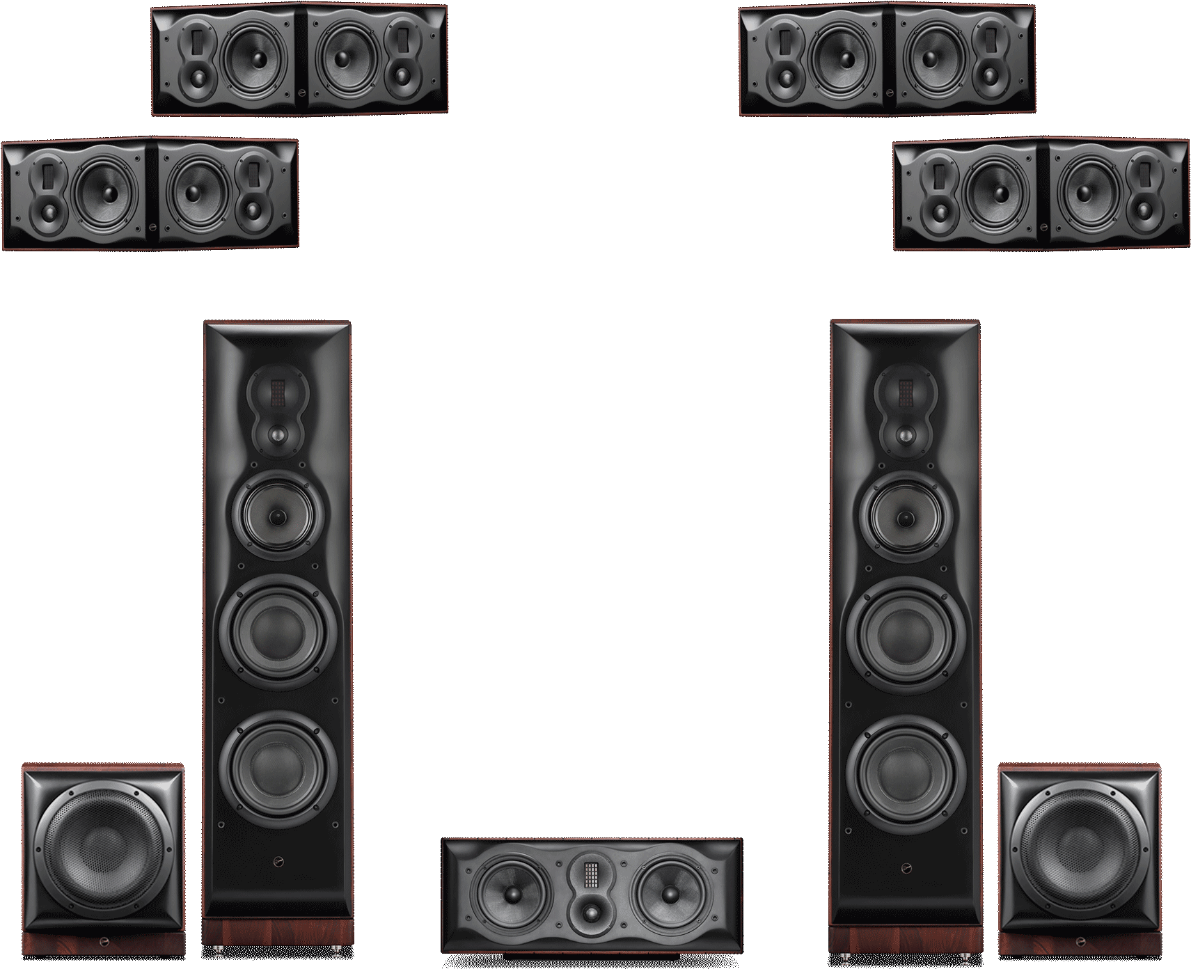 High End Surround Sound Speaker System PNG Image