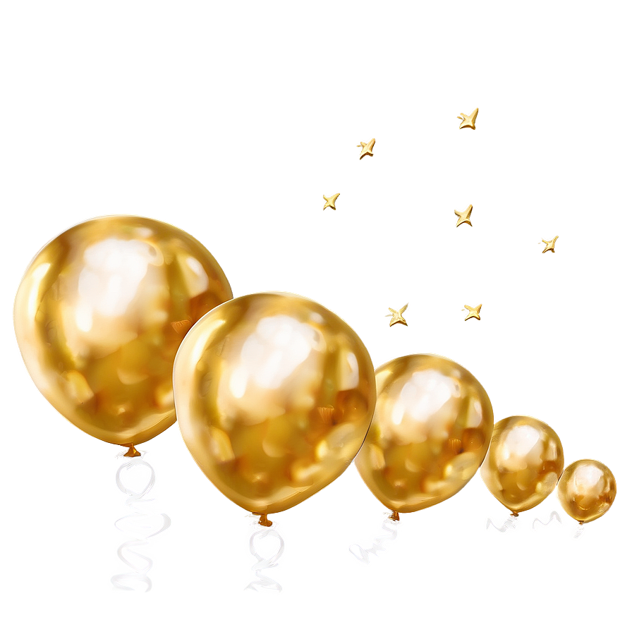 High-quality Gold Balloon Png Ihf PNG Image