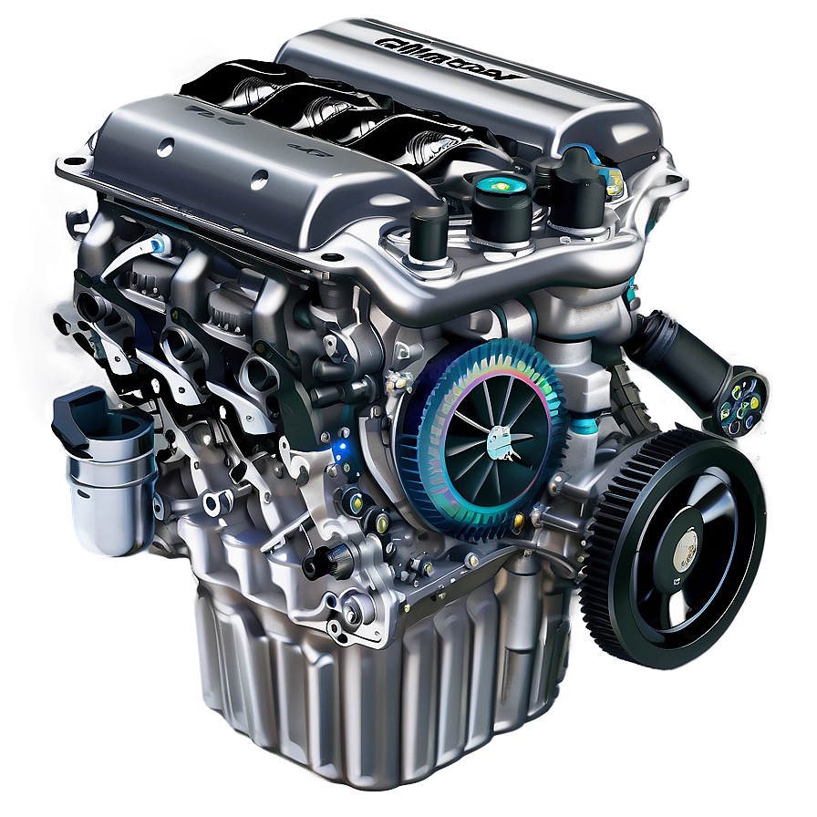 High-tech Car Engine Setup Png 06132024 PNG Image