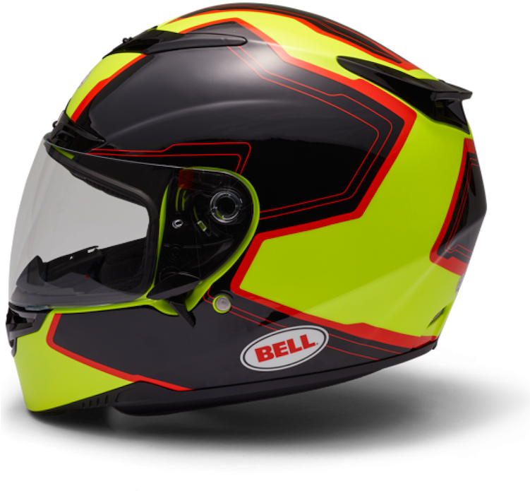 High Visibility Motorcycle Helmet PNG Image