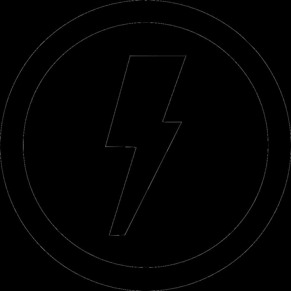 High Voltage Symbol Black Background PNG Image