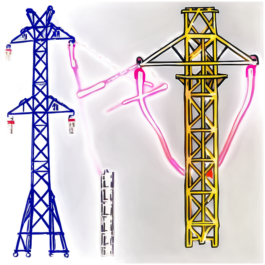 High Voltage Utility Pole Png 06262024 PNG Image