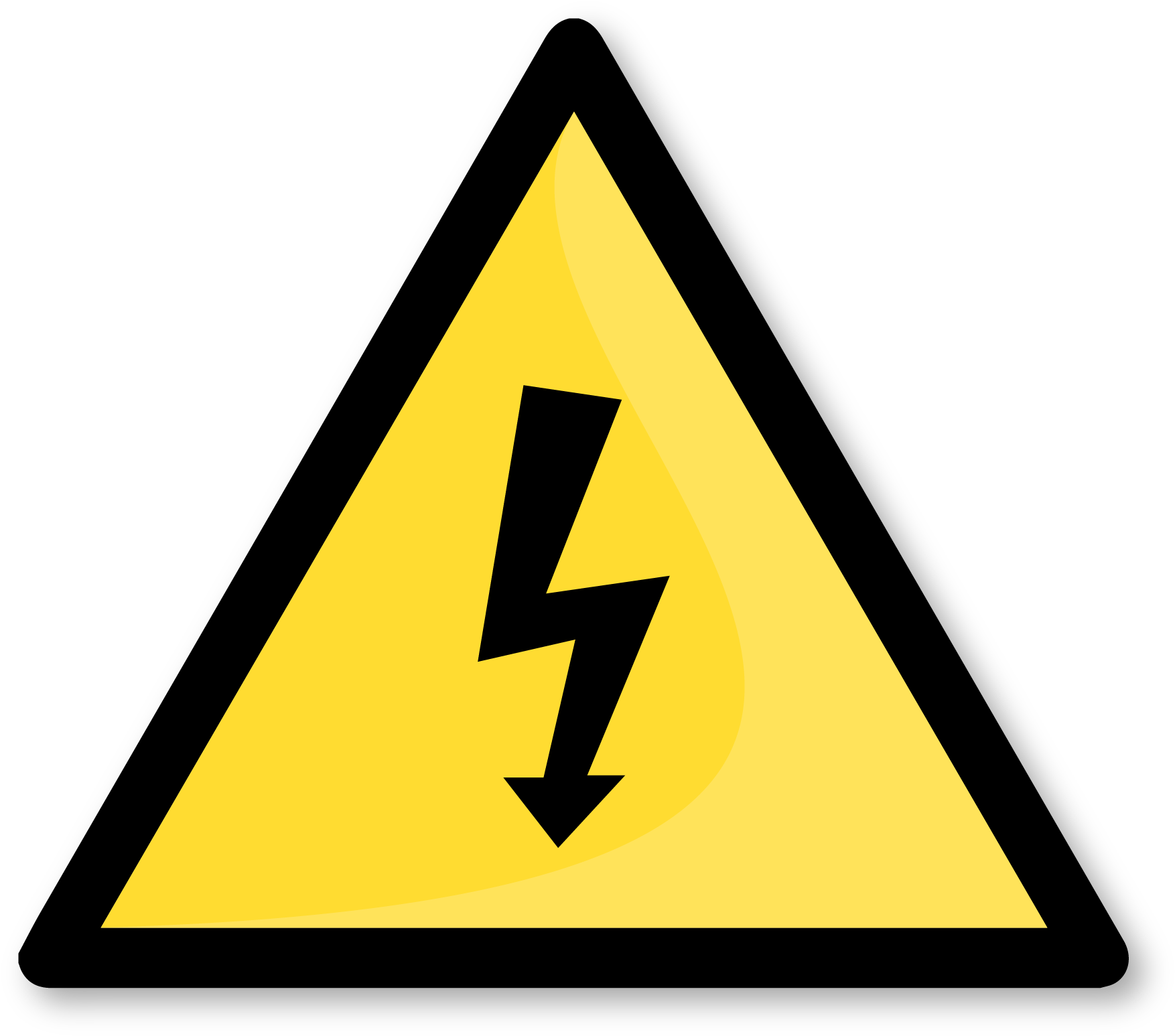 High Voltage Warning Sign PNG Image