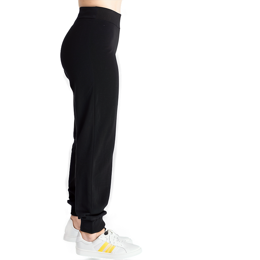 High Waist Black Sweatpants Png 06132024 PNG Image