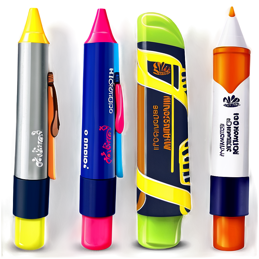 Highlighter Markers Variety Png Tpo42 PNG Image