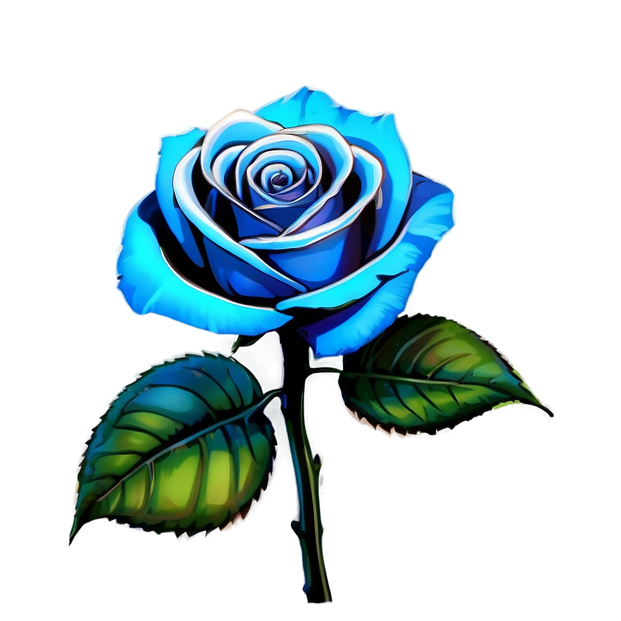 Highly Detailed Blue Rose Png 06202024 PNG Image