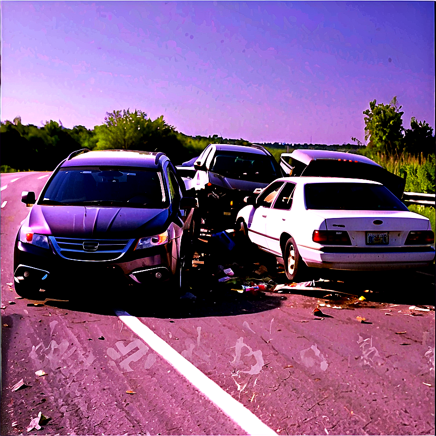 Highway Multi-car Crash Png Grl12 PNG Image