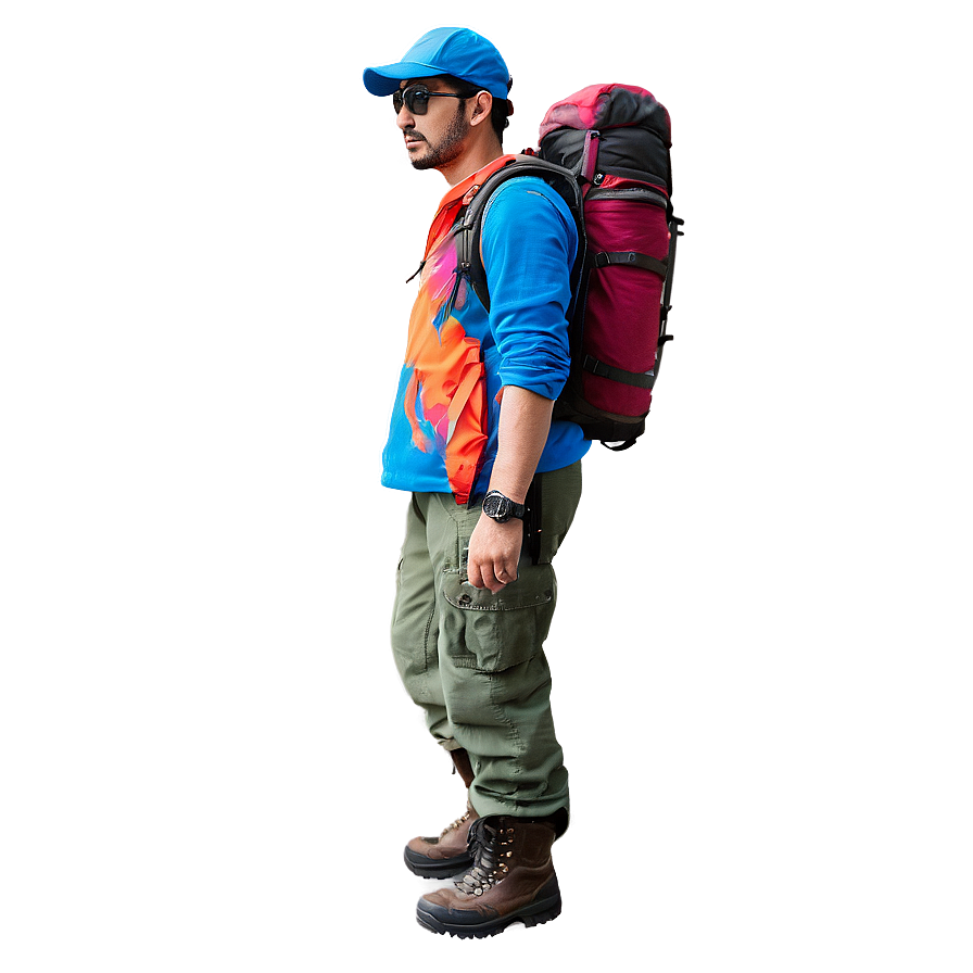 Hiker With Hat Png Qsn PNG Image