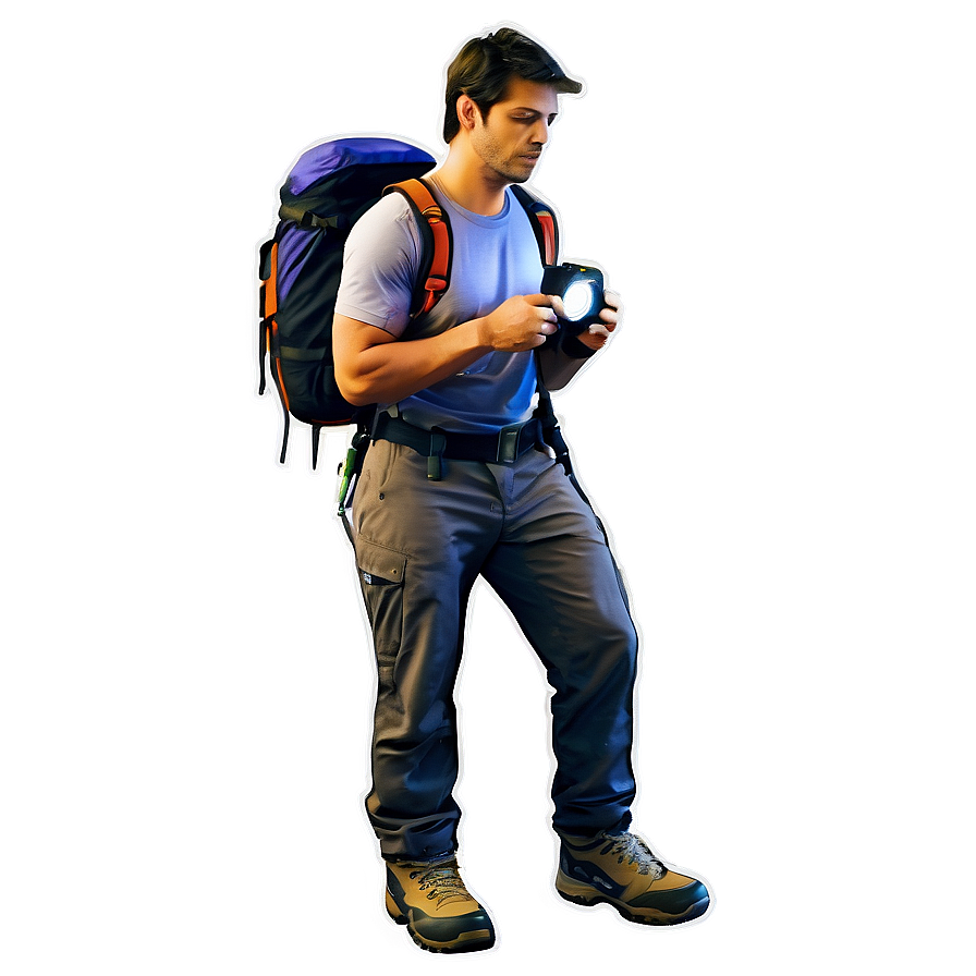 Hiker With Headlamp Png Ufb PNG Image