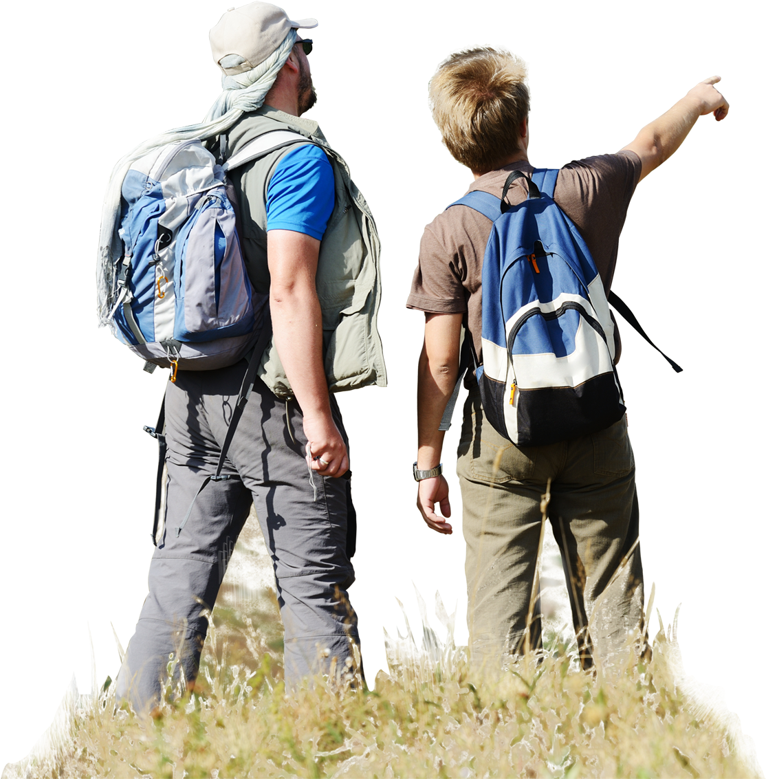 Hikers_ Looking_ Out_ Over_ Hilltop.png PNG Image