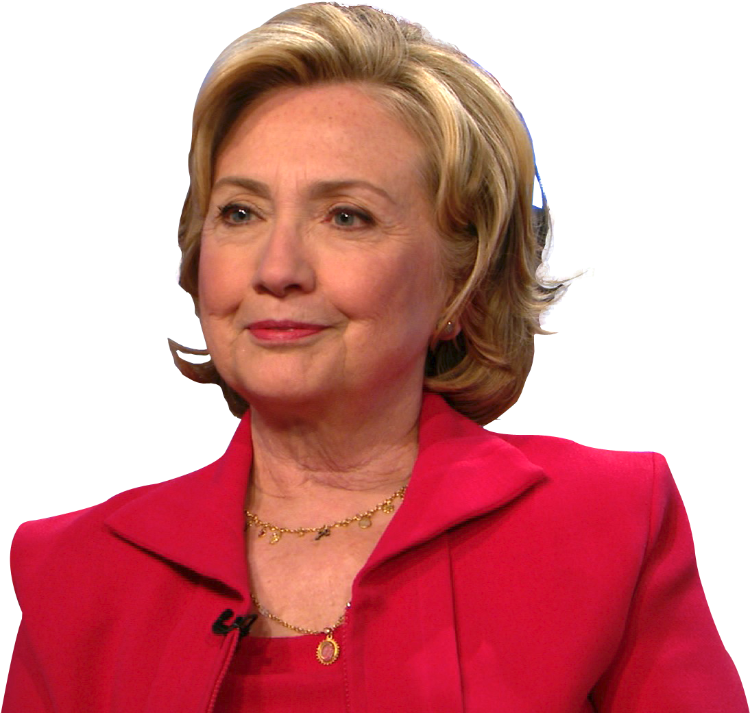 Hillary Clintonin Red Blazer PNG Image