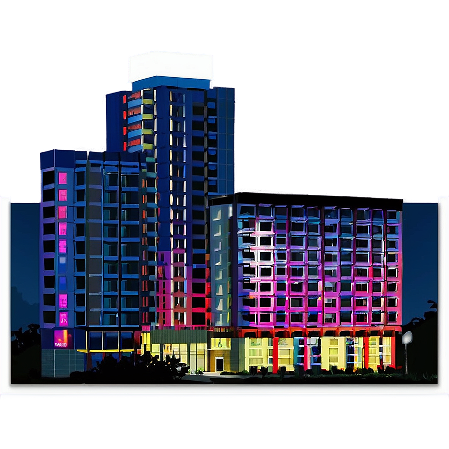 Hilton Hotel Night View Png 99 PNG Image