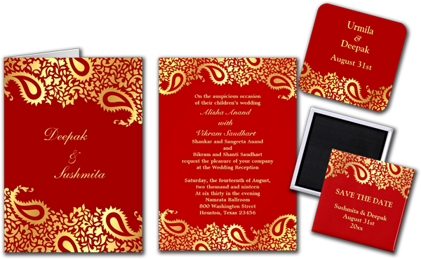 Hindu Wedding Invitation Set PNG Image