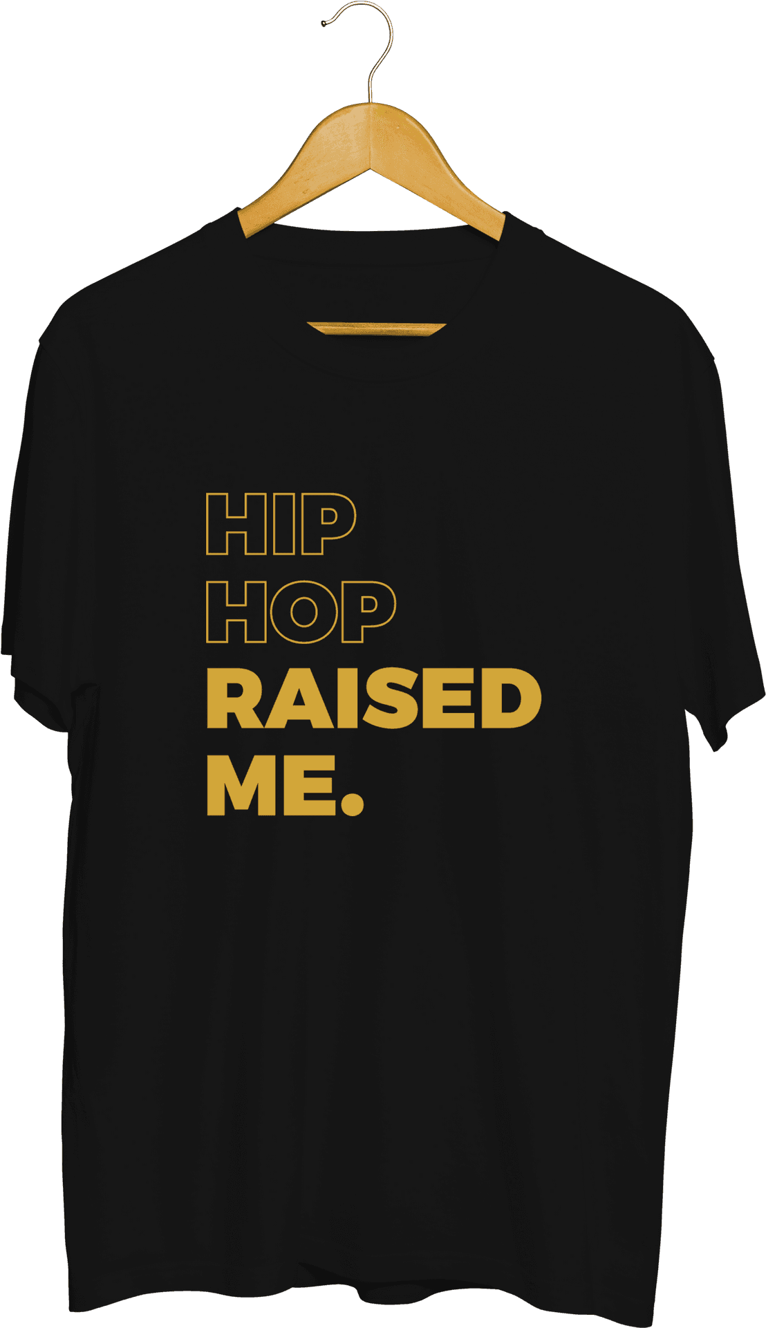 Hip Hop Raised Me Black T Shirt PNG Image