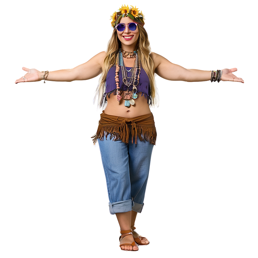 Hippie Festival Outfit Png Gmt42 PNG Image