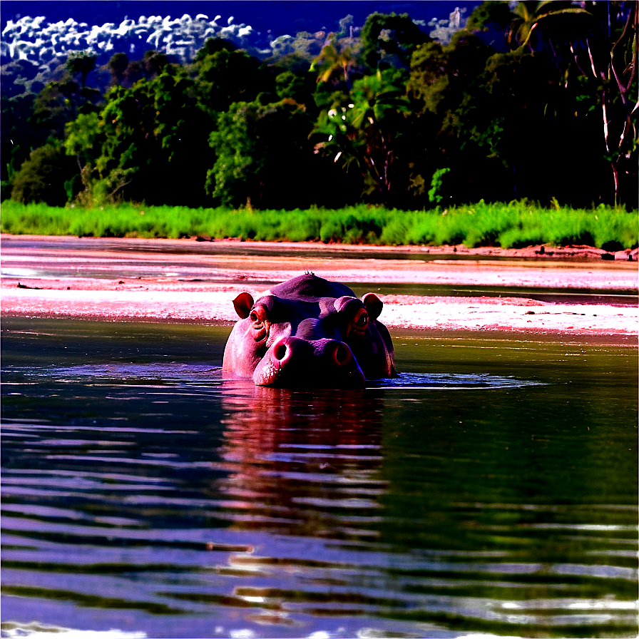 Hippo At River Png Kbu PNG Image