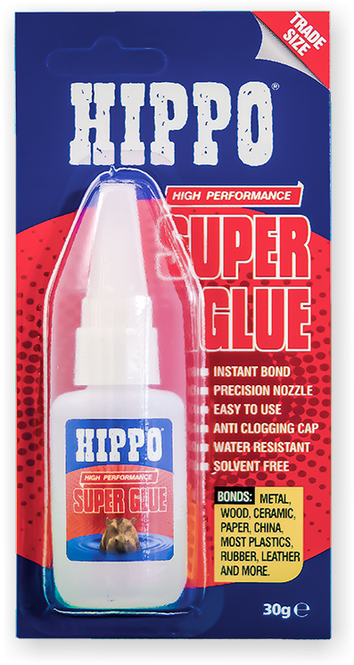 Hippo High Performance Super Glue Packaging PNG Image