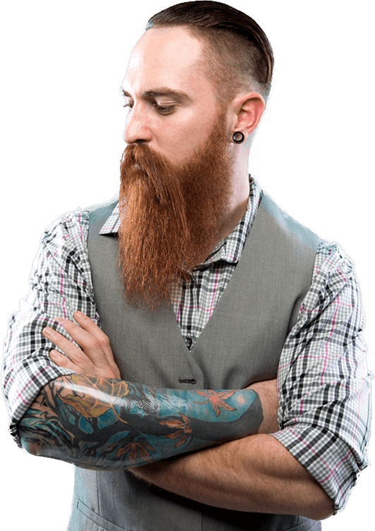 Hipster Manwith Beardand Tattoos PNG Image