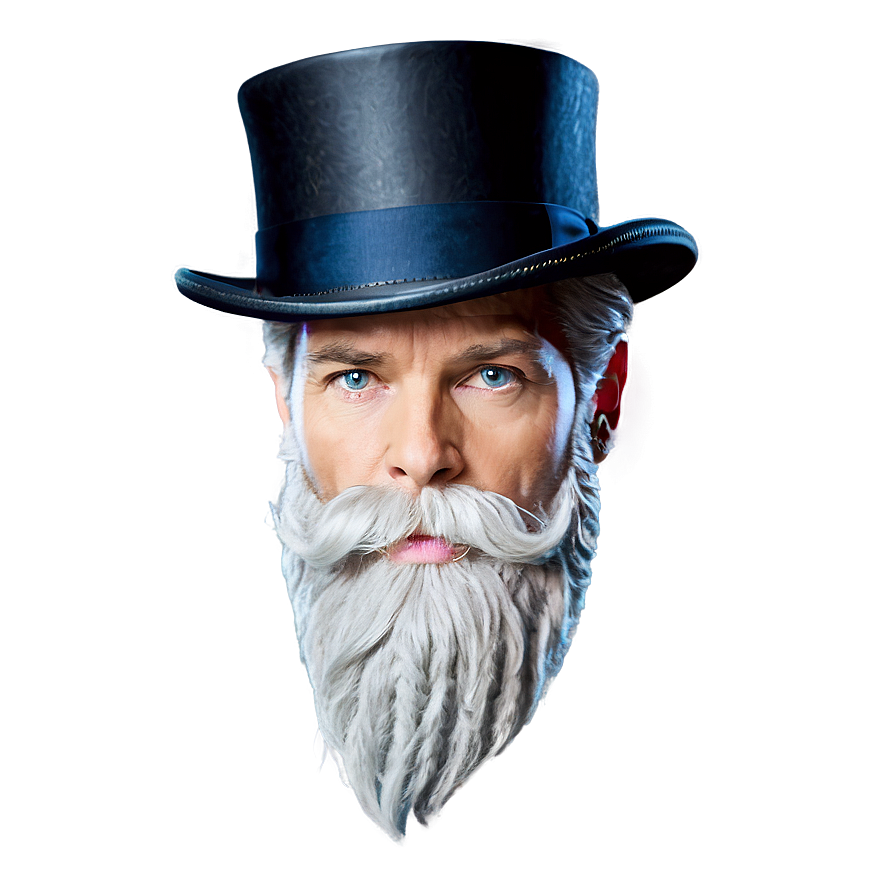 Hipster Top Hat And Beard Png 62 PNG Image